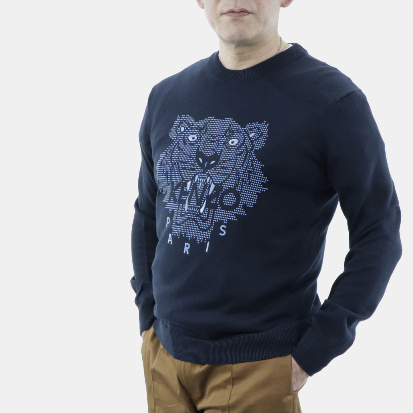 ケンゾー ニット FA55PU5003XB ネイビー×ブルー