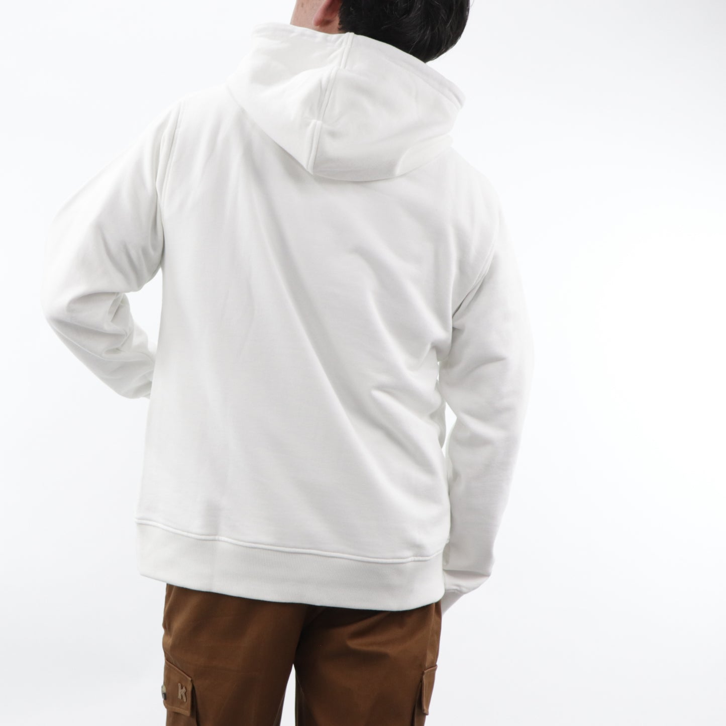 ケンゾー フーディ FA55SW1654ME ホワイト×ブラック ロゴ