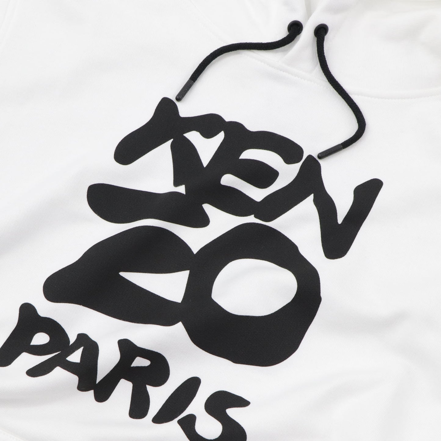 ケンゾー フーディ FA55SW1654ME ホワイト×ブラック ロゴ