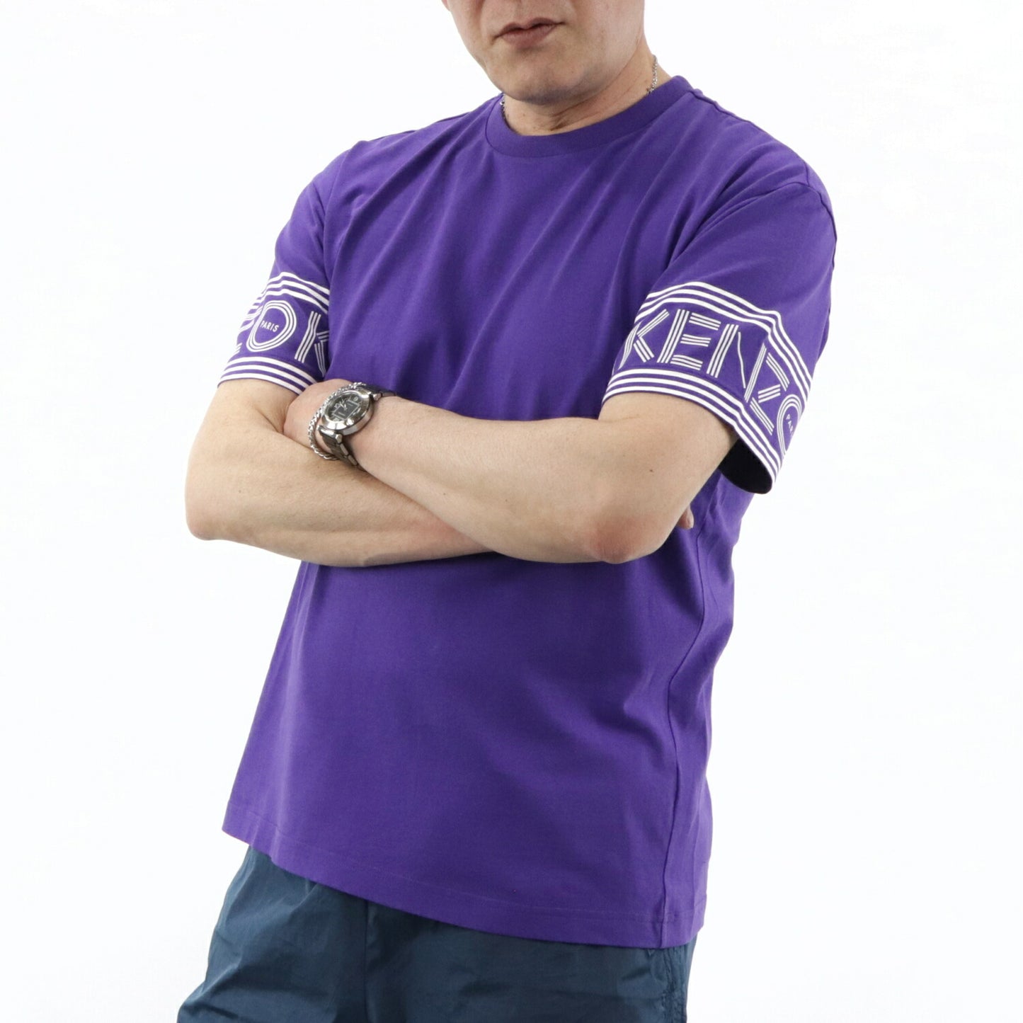 ケンゾー Tシャツ 半袖 F005TS0434BD パープル ホワイト