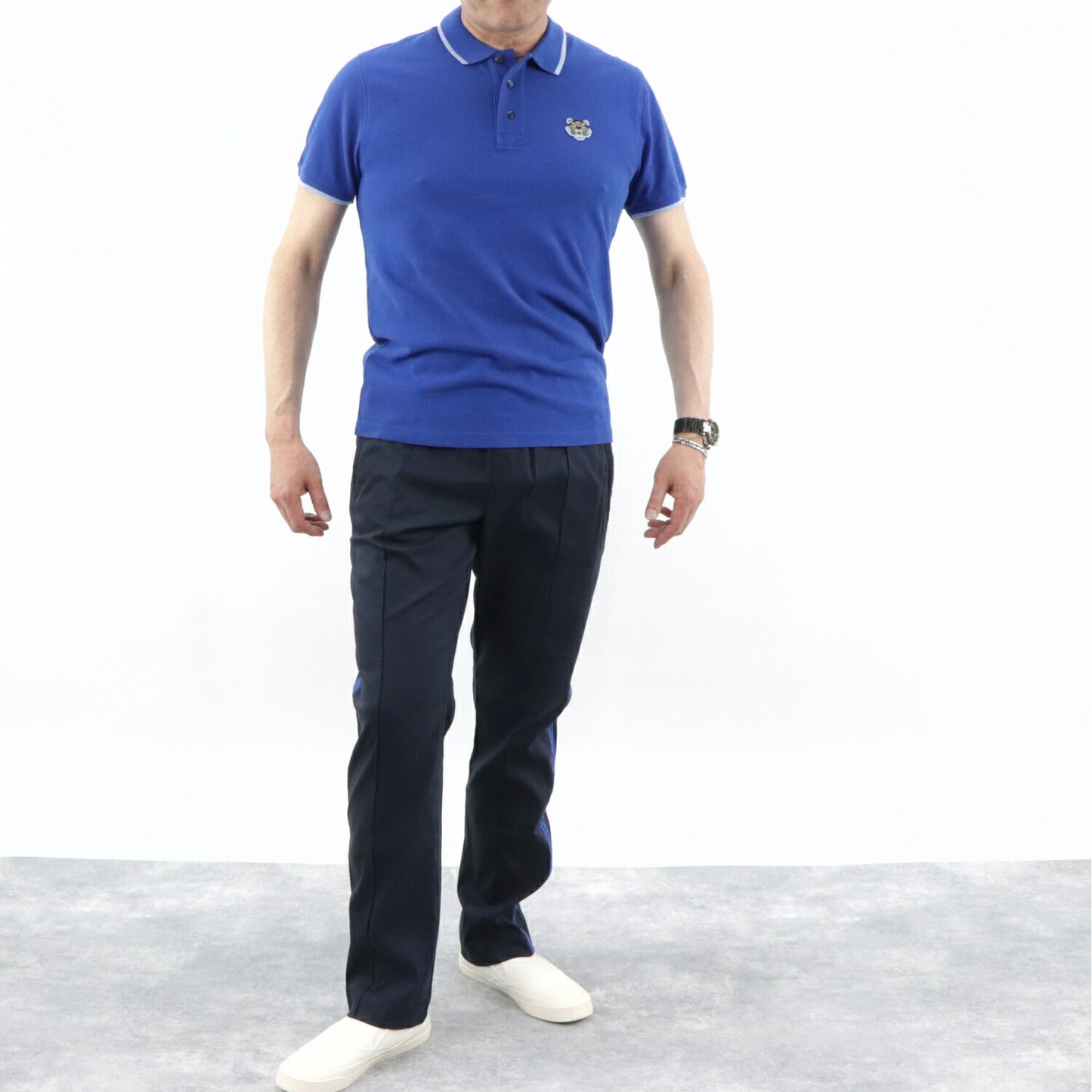 ケンゾー ポロシャツ F955PO0014BA ブルー レッド