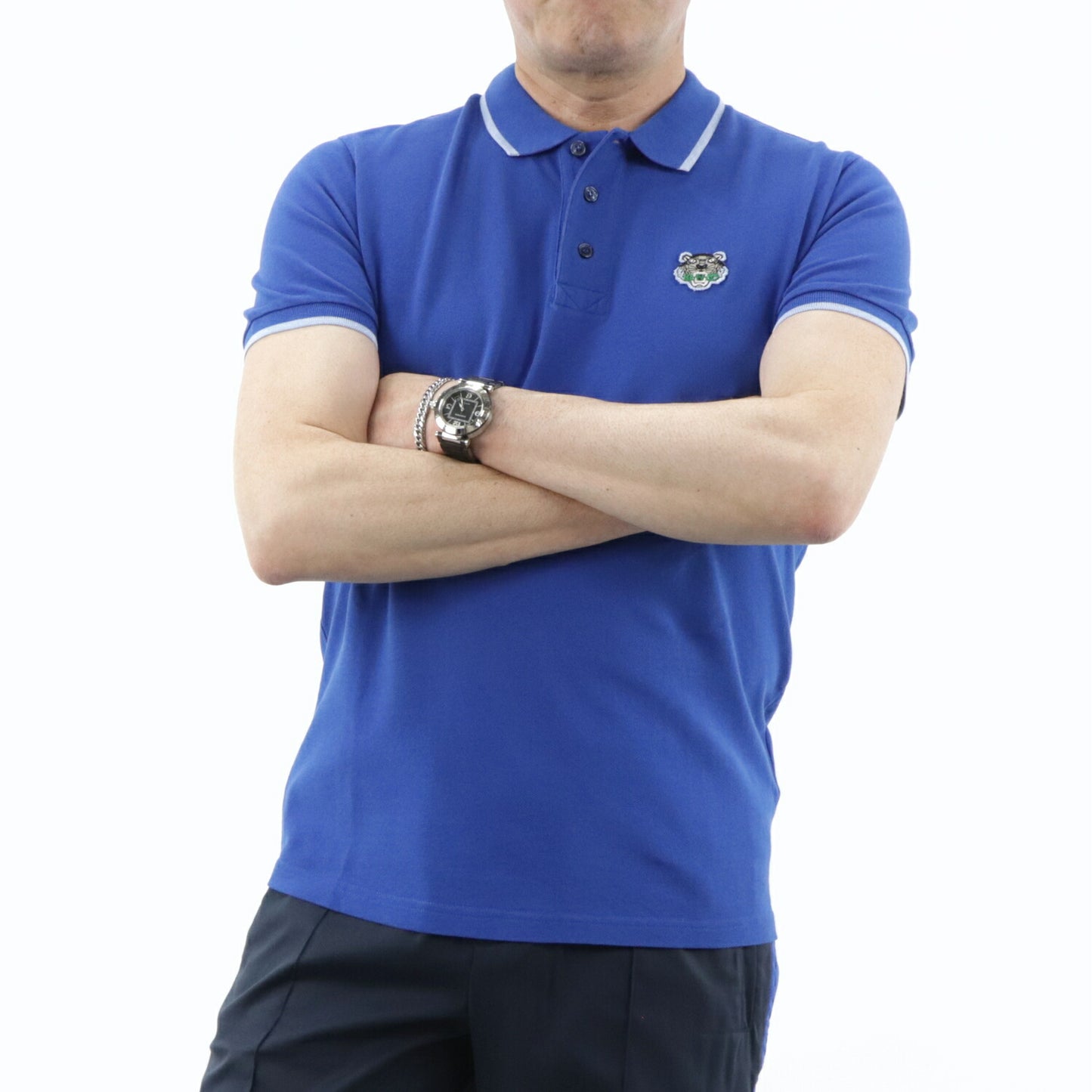 ケンゾー ポロシャツ F955PO0014BA ブルー レッド