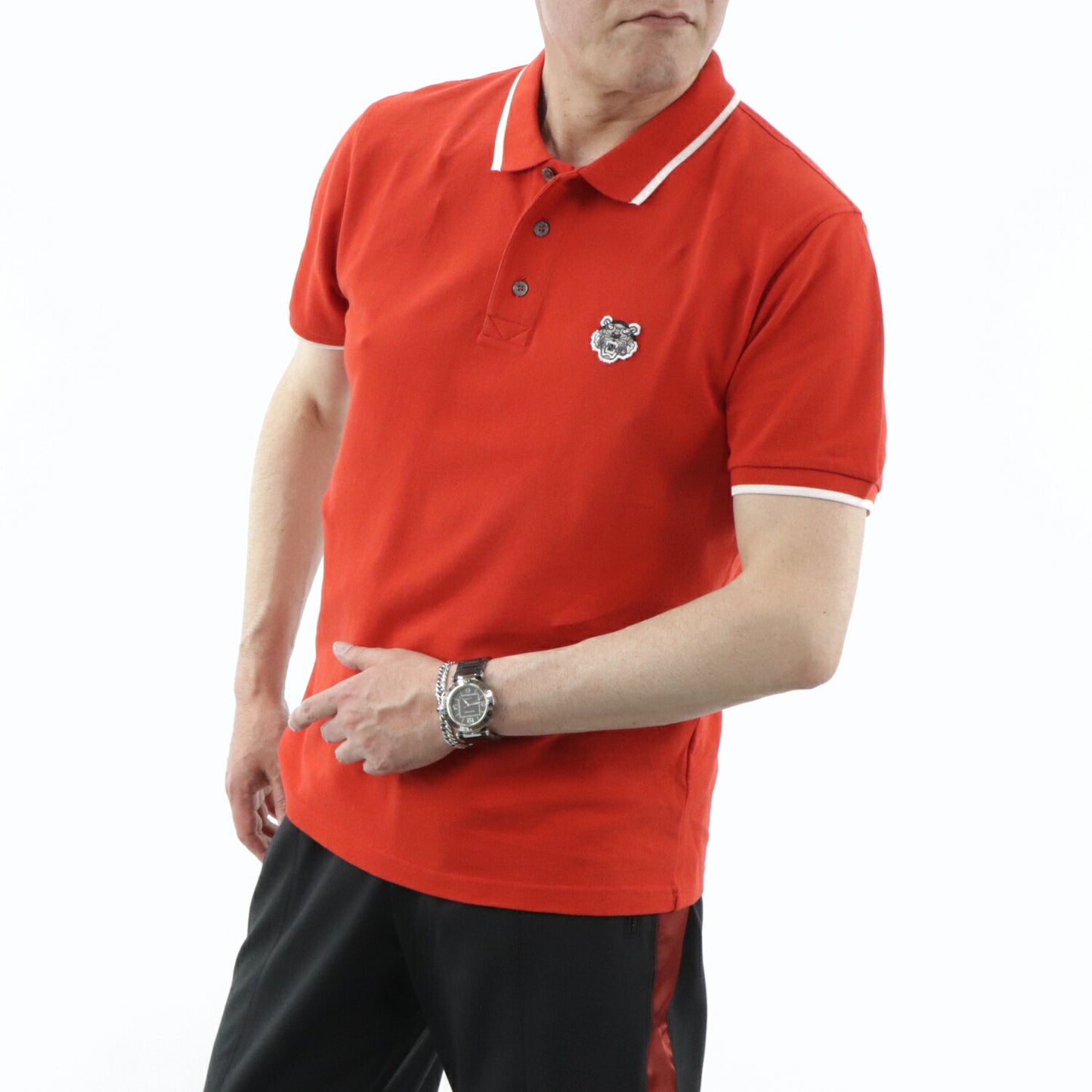 ケンゾー ポロシャツ F955PO0014BA ブルー レッド