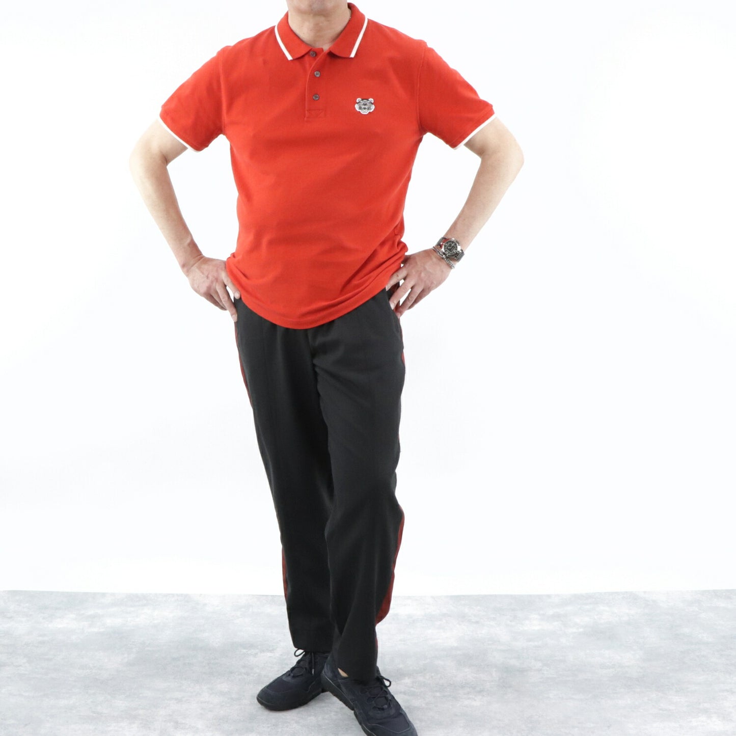 ケンゾー ポロシャツ F955PO0014BA ブルー レッド