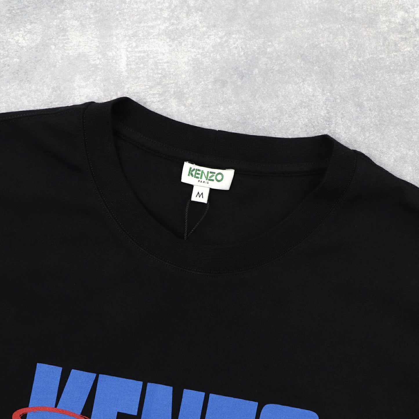ケンゾー KENZO トップス Tシャツ カットソー メンズ ブラック コットン ロゴ プリント ラウンドネック 丸首 半袖 F955TS0184SA 99