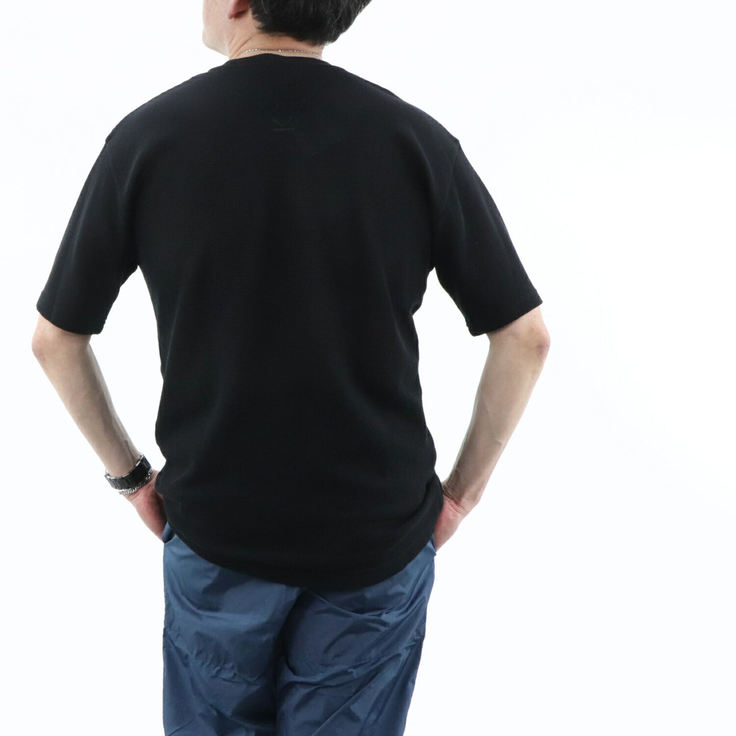 ケンゾー KENZO トップス Tシャツ カットソー メンズ ブラック コットン ロゴ スクエアロゴ プリント メッシュ 半袖 F955TS0434CG 99