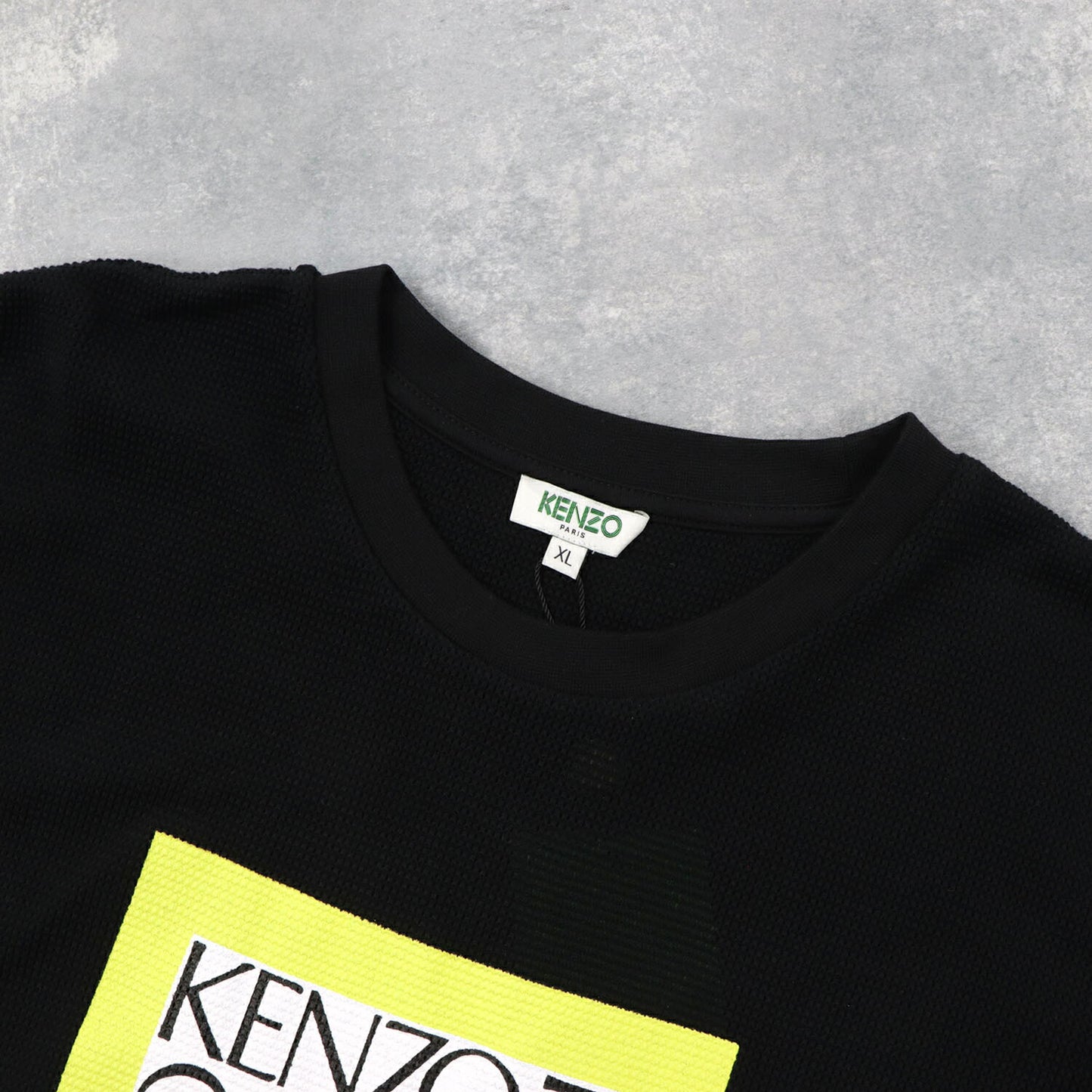 ケンゾー KENZO トップス Tシャツ カットソー メンズ ブラック コットン ロゴ スクエアロゴ プリント メッシュ 半袖 F955TS0434CG 99