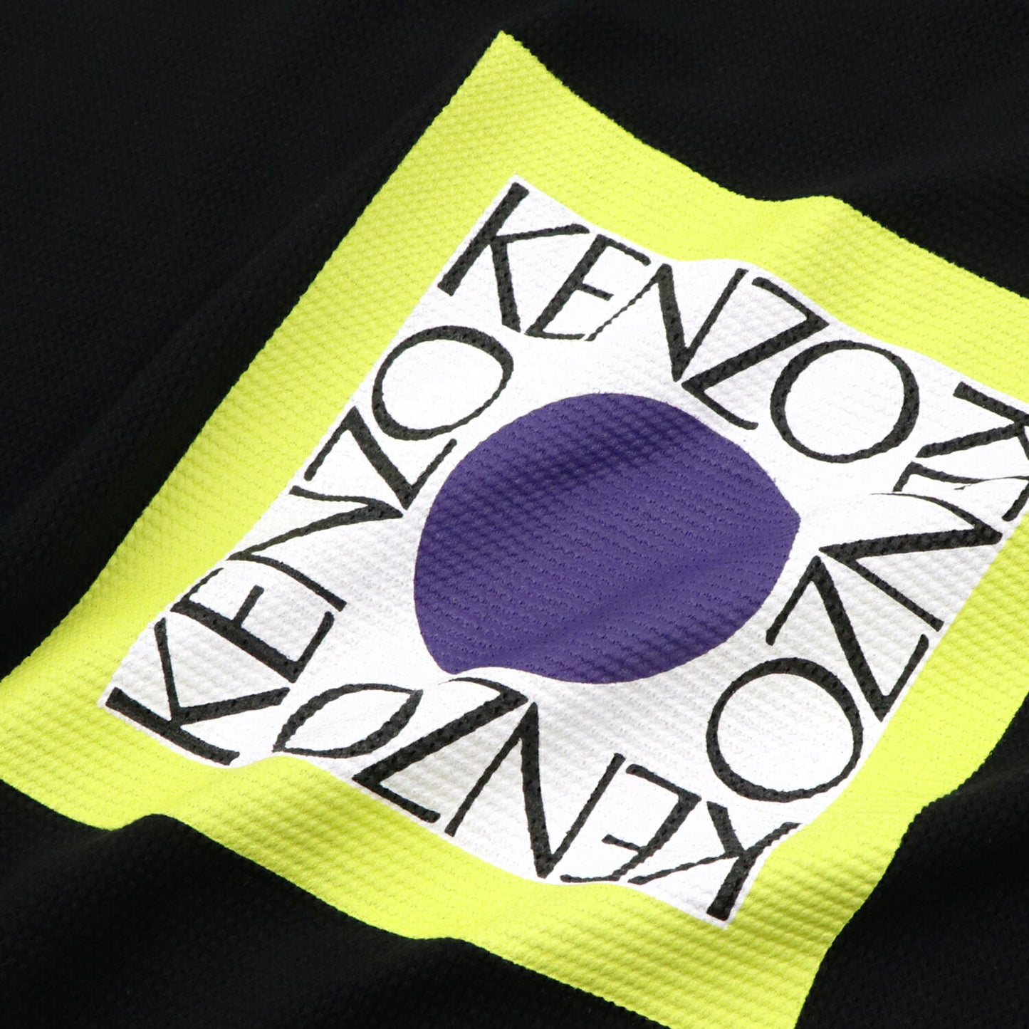 ケンゾー KENZO トップス Tシャツ カットソー メンズ ブラック コットン ロゴ スクエアロゴ プリント メッシュ 半袖 F955TS0434CG 99