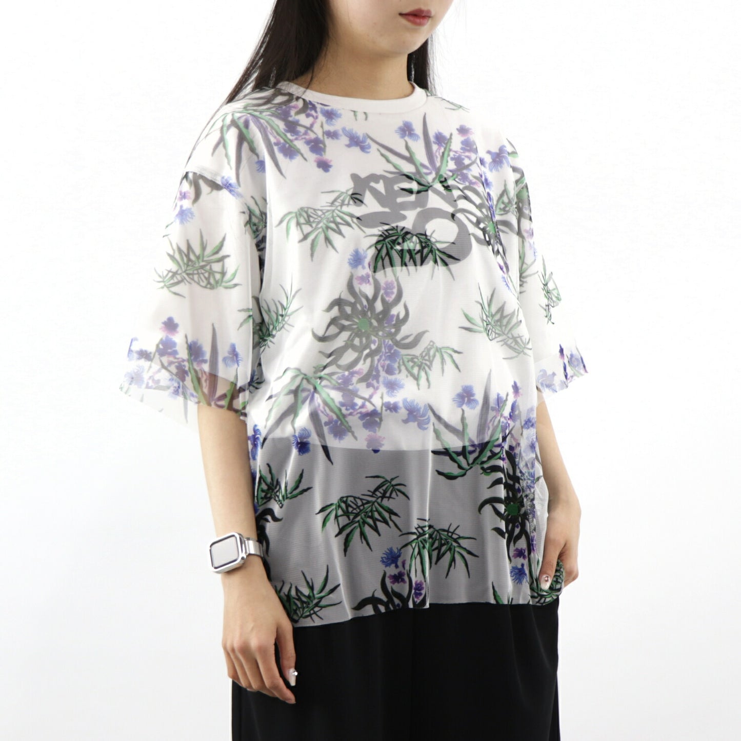 ケンゾー Tシャツ FA52TS621907 01 ホワイト 花柄