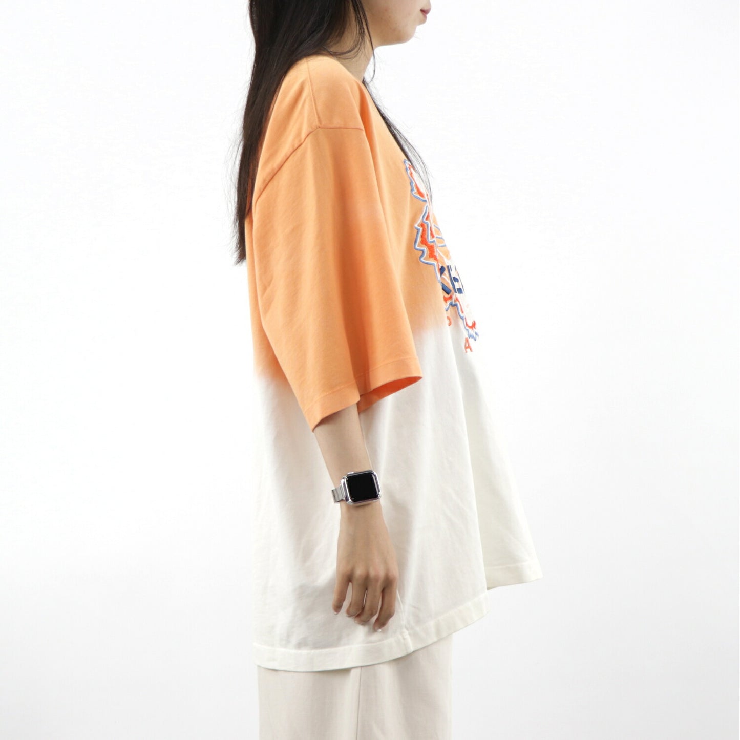 ケンゾー Tシャツ FA55TS5014YG 16 オレンジ×ホワイト