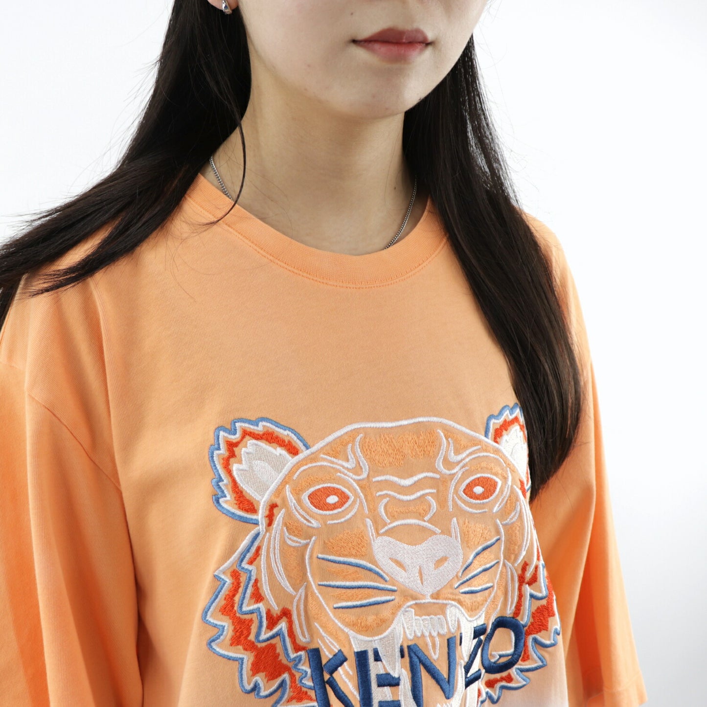 ケンゾー Tシャツ FA55TS5014YG 16 オレンジ×ホワイト