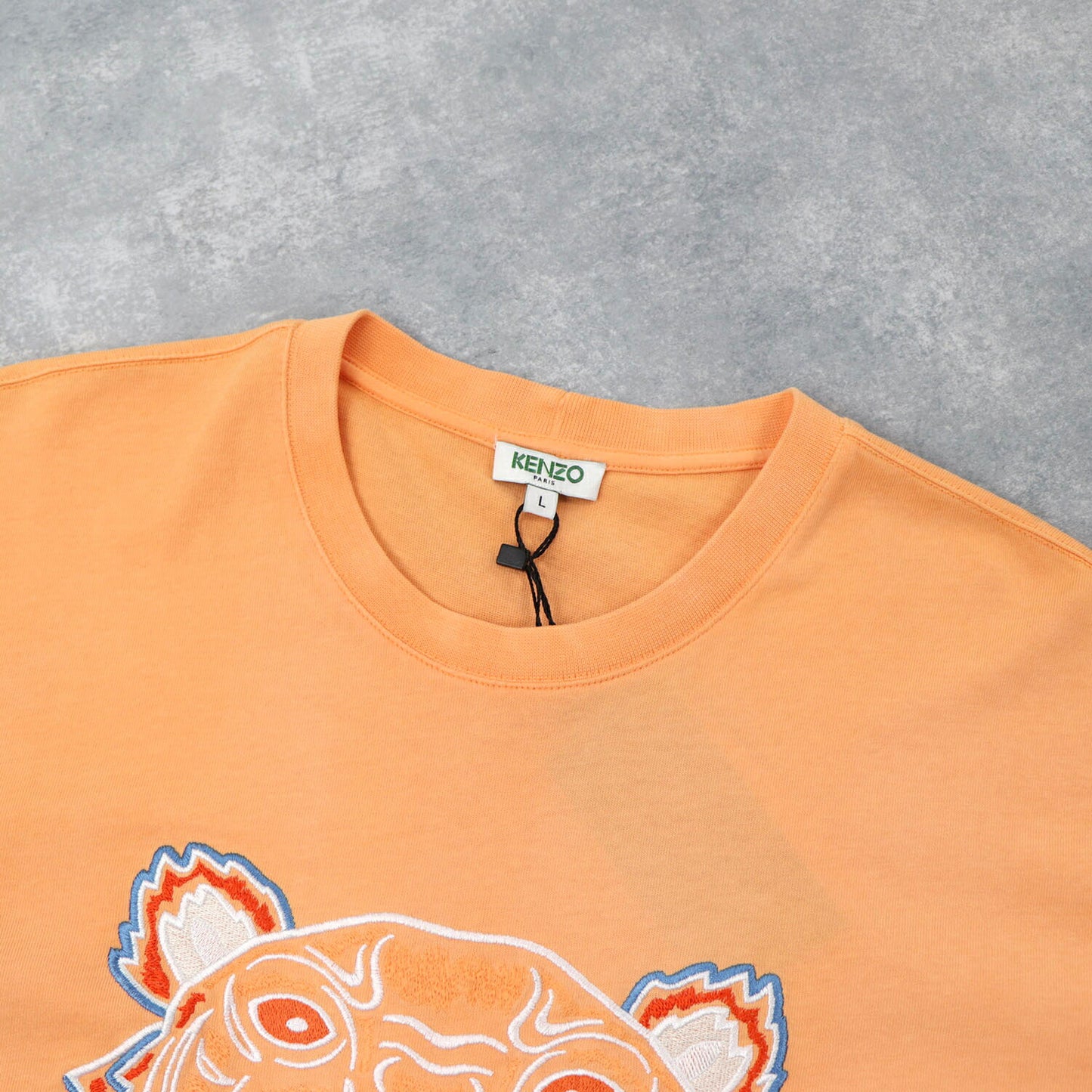 ケンゾー Tシャツ FA55TS5014YG 16 オレンジ×ホワイト