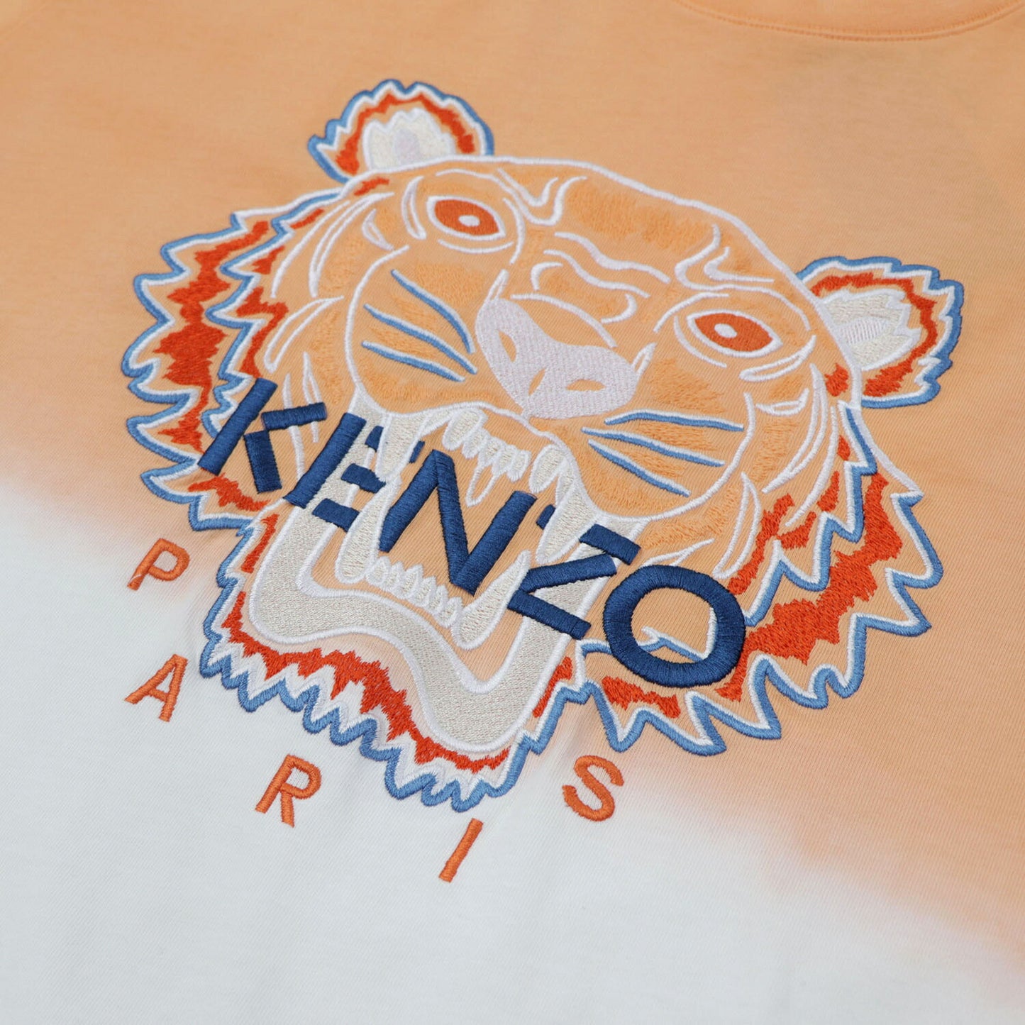 ケンゾー Tシャツ FA55TS5014YG 16 オレンジ×ホワイト