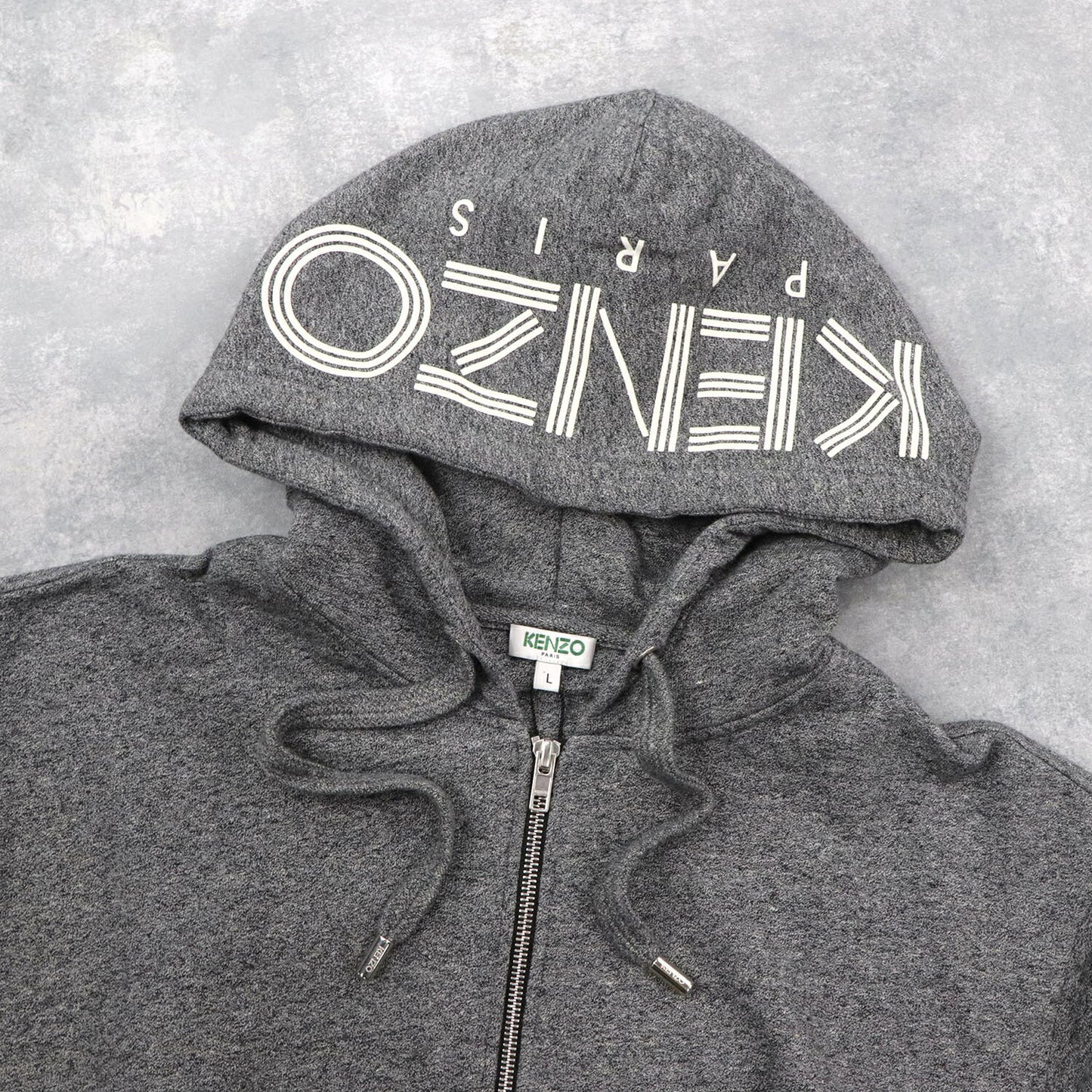 ケンゾー パーカー F665BL7224MD グレー ジップアップ