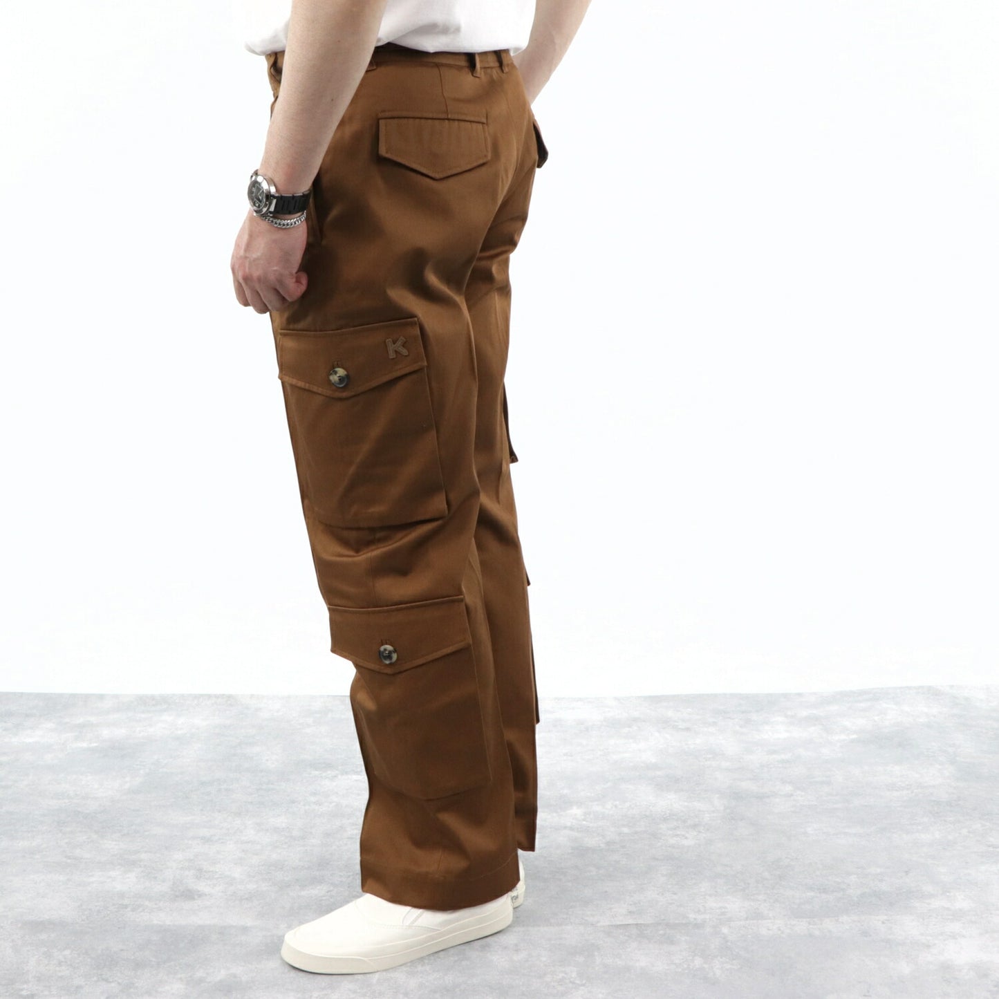 ケンゾー パンツ BFB55PA3349C ブラウン センタープレス