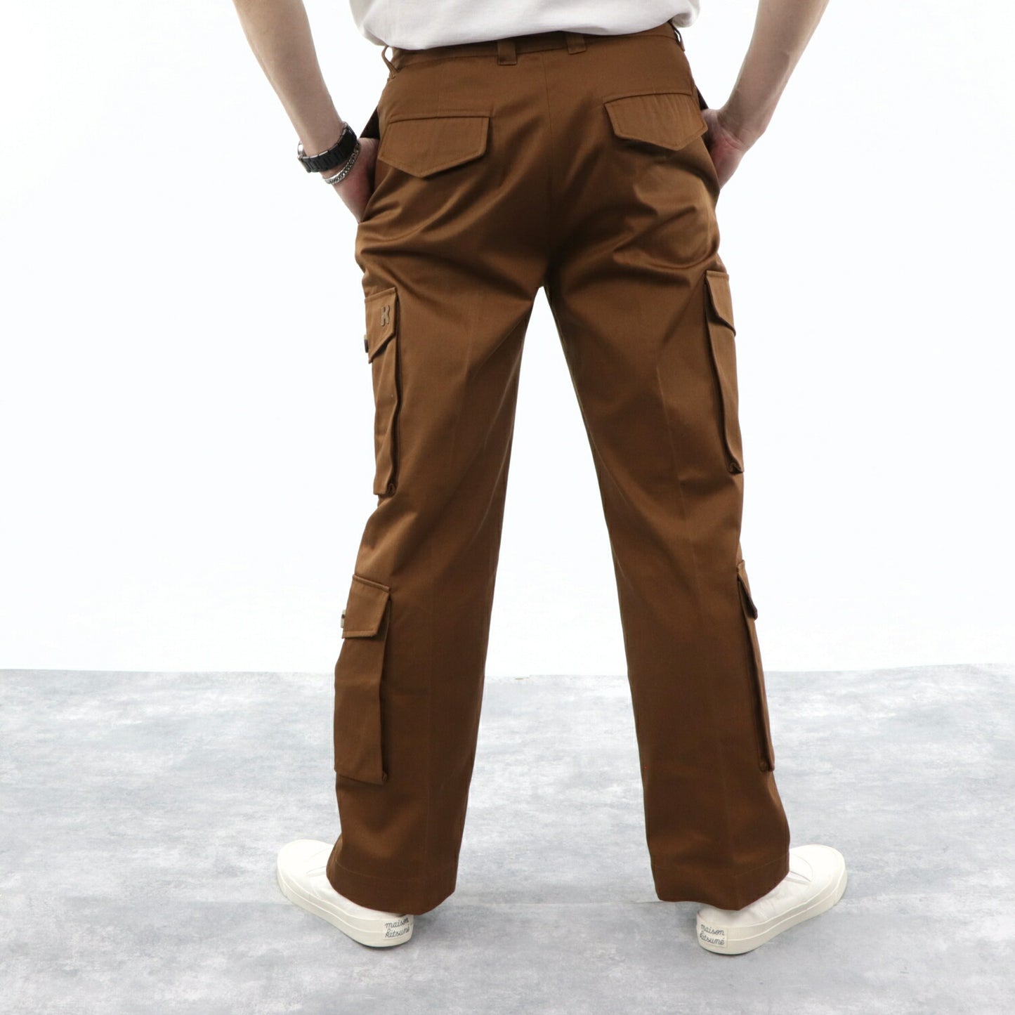 ケンゾー パンツ BFB55PA3349C ブラウン センタープレス