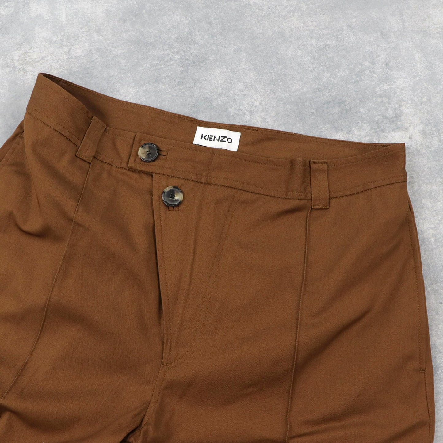 ケンゾー パンツ BFB55PA3349C ブラウン センタープレス