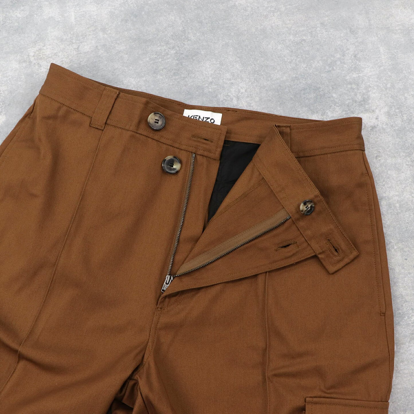 ケンゾー パンツ BFB55PA3349C ブラウン センタープレス