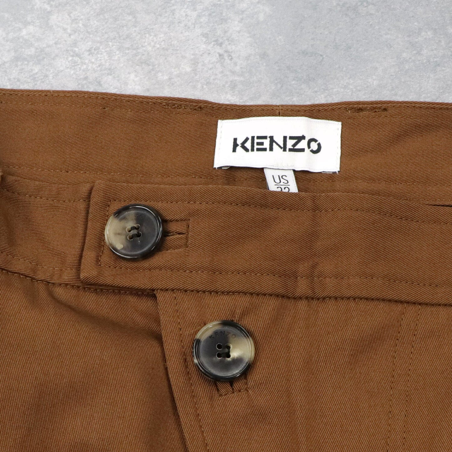 ケンゾー KENZO ボトムス ロングパンツ メンズ ブラウン コットン 刺繍 ポケット付き センタープレス BFB55PA3349C 89