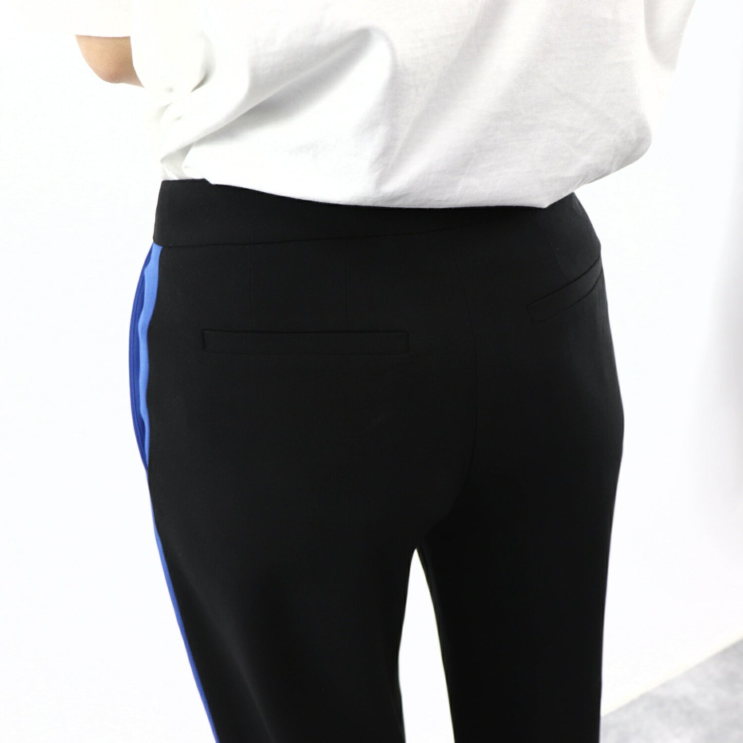 KENZO ライン パンツ F952PA1905AC 99 ブラックブルー