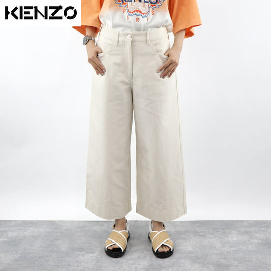 KENZO ワイドパンツ FA52PA0115AO 02 アイボリー