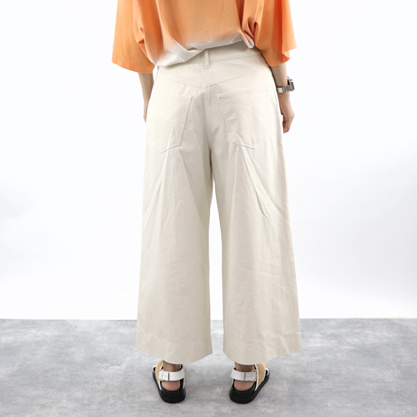 KENZO ワイドパンツ FA52PA0115AO 02 アイボリー