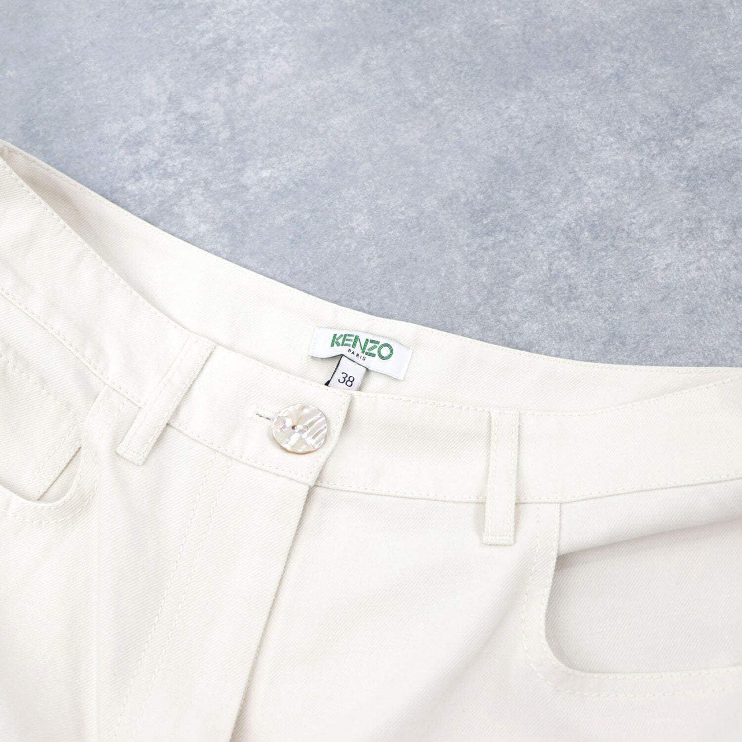 KENZO ワイドパンツ FA52PA0115AO 02 アイボリー