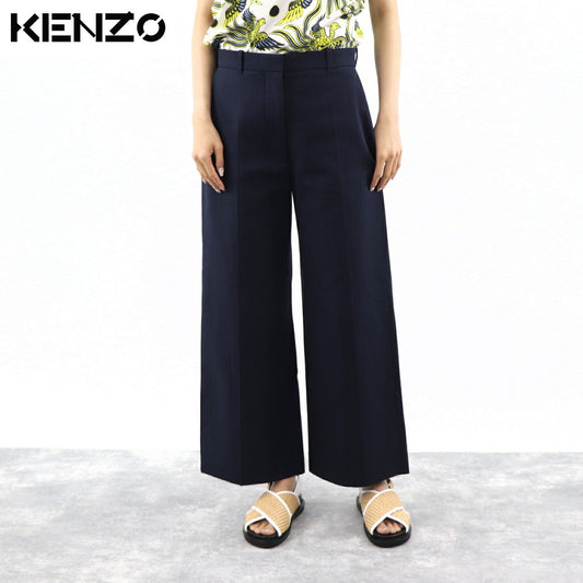 KENZO ワイドパンツ FA62PA0259CB 76 ネイビー