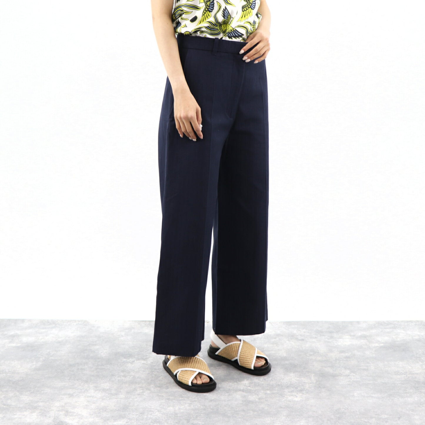 KENZO ワイドパンツ FA62PA0259CB 76 ネイビー