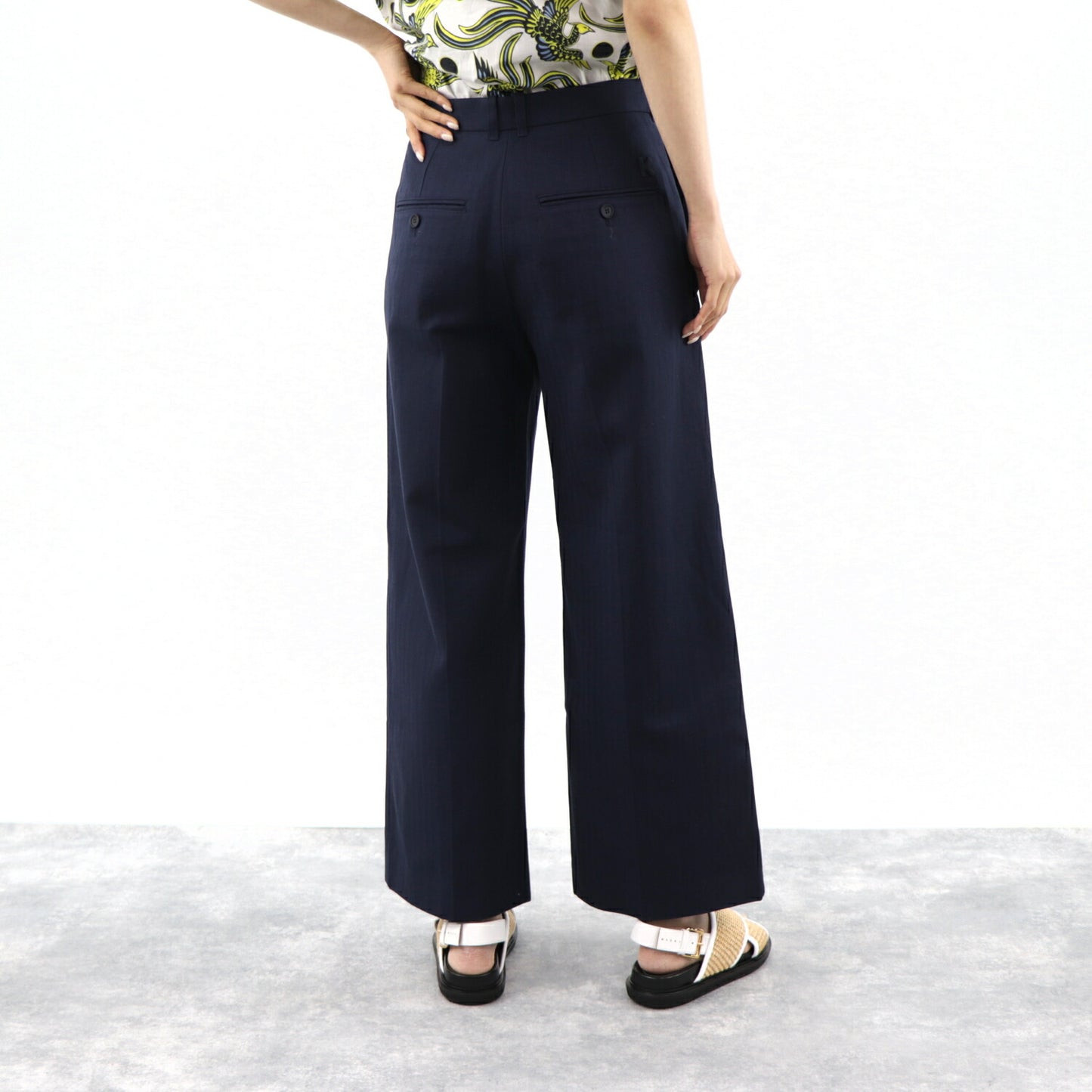 KENZO ワイドパンツ FA62PA0259CB 76 ネイビー