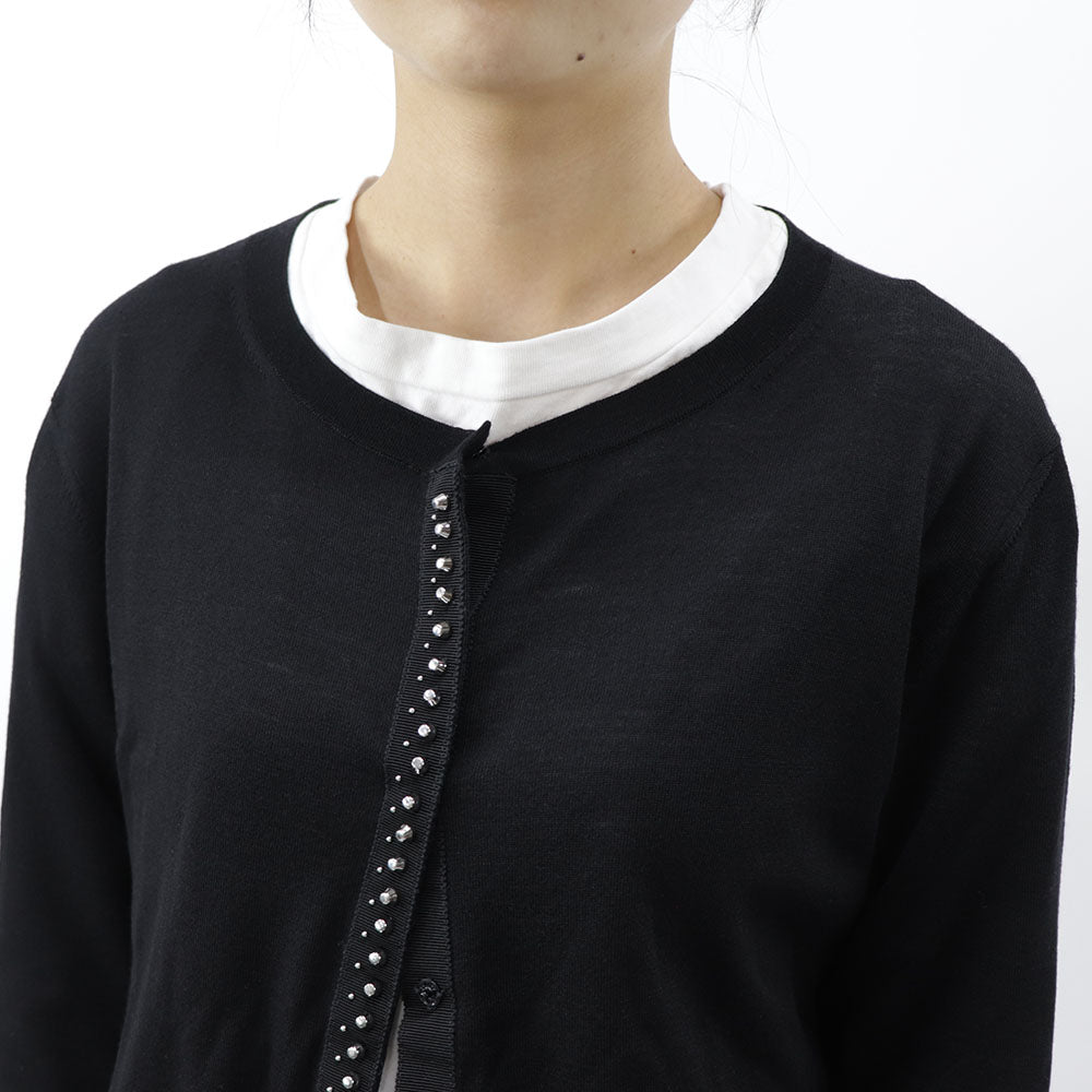 モンクレール 9B702 00 TRICOT カーディガン ブラック