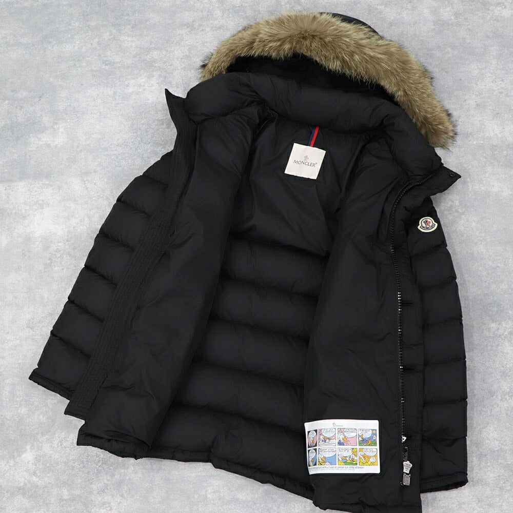 モンクレール MONCLER 41380 25 68352 999 CLUNY ダウンジャケット ダウンコート アウター ブラック フード取り外し可 ファー取り外し可 メンズ