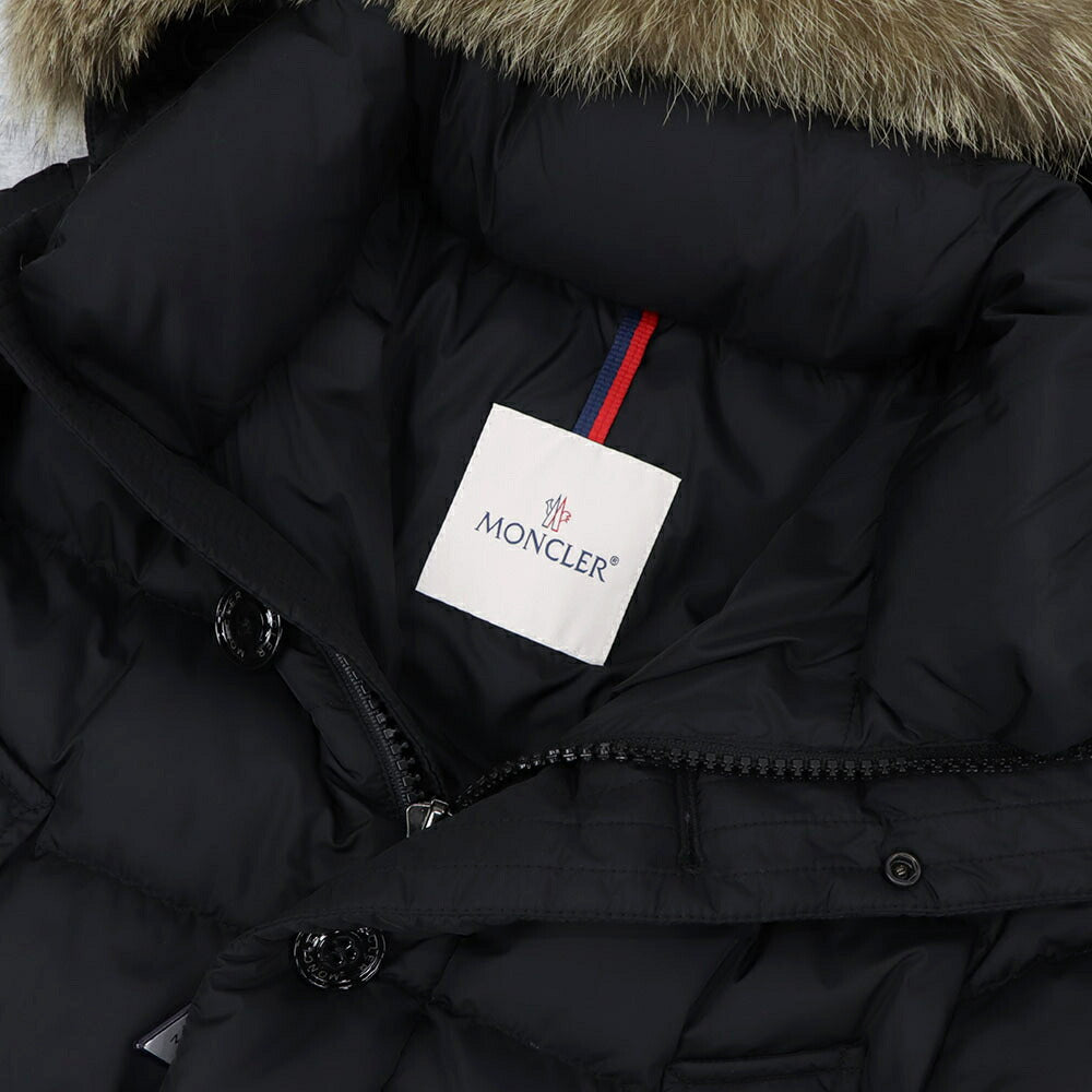 モンクレール MONCLER 41380 25 68352 999 CLUNY ダウンジャケット ダウンコート アウター ブラック フード取り外し可 ファー取り外し可 メンズ