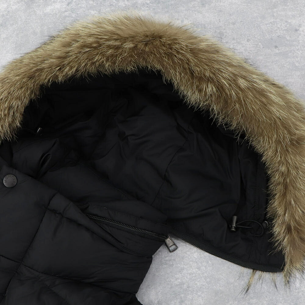 モンクレール MONCLER 41380 25 68352 999 CLUNY ダウンジャケット ダウンコート アウター ブラック フード取り外し可 ファー取り外し可 メンズ