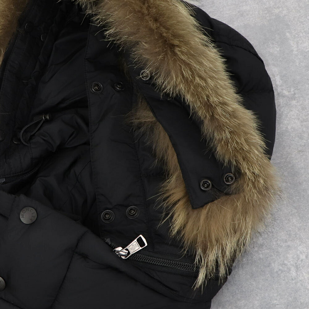 モンクレール MONCLER 41380 25 68352 999 CLUNY ダウンジャケット ダウンコート アウター ブラック フード取り外し可 ファー取り外し可 メンズ