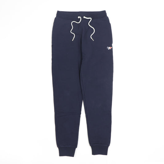 メゾン キツネ ボトムス ロングパンツ ネイビー