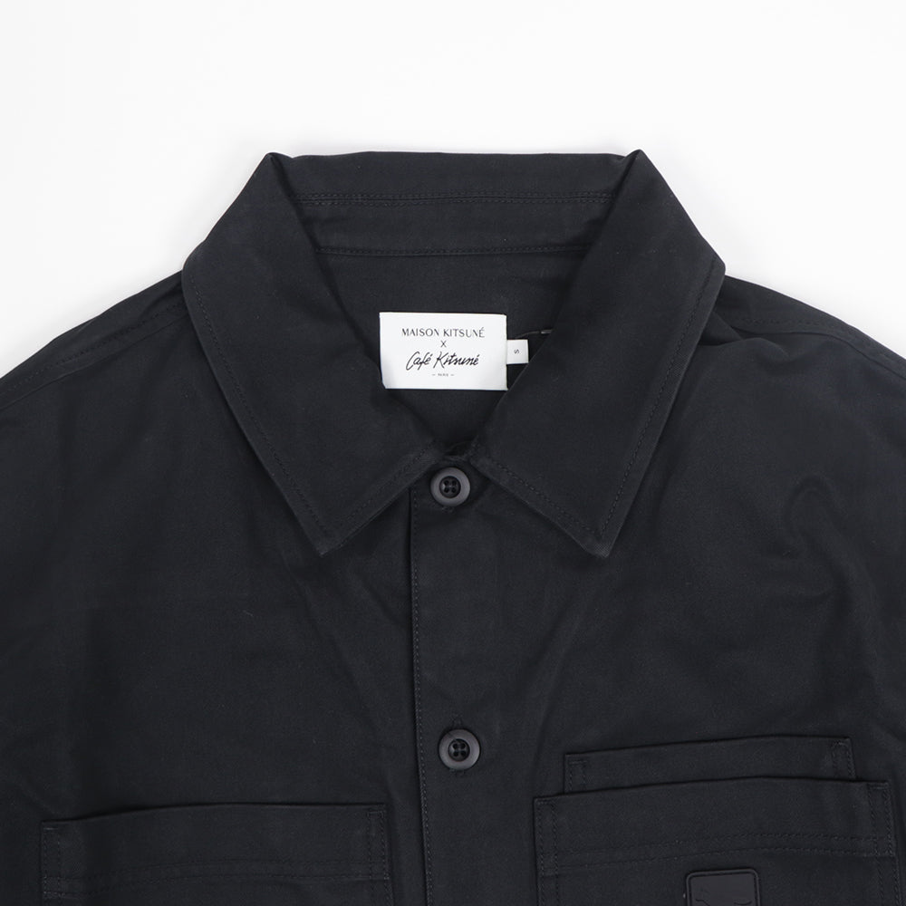 メゾン キツネ ジャケット シャツ ブラック メンズ