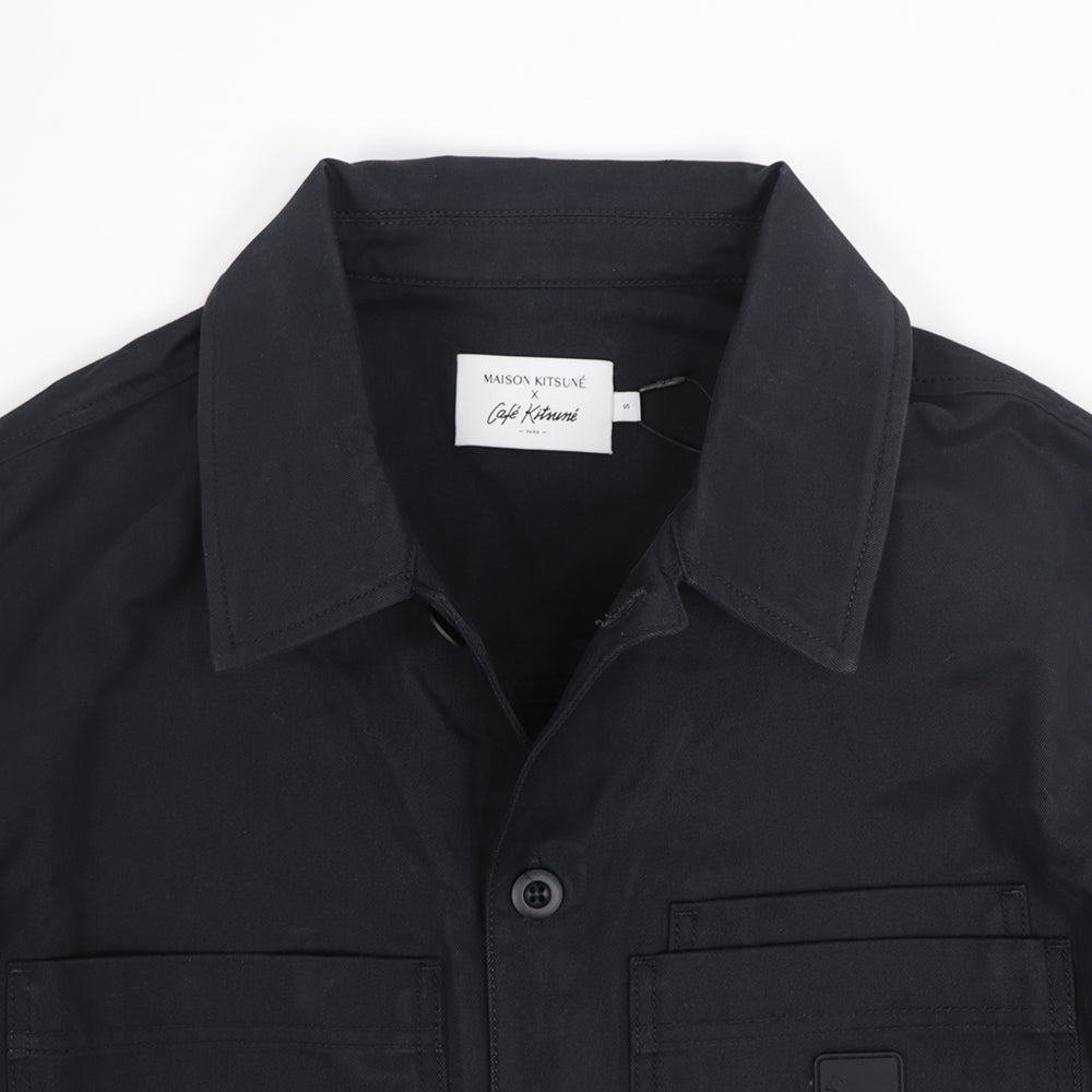 メゾン キツネ ジャケット シャツ ブラック メンズ