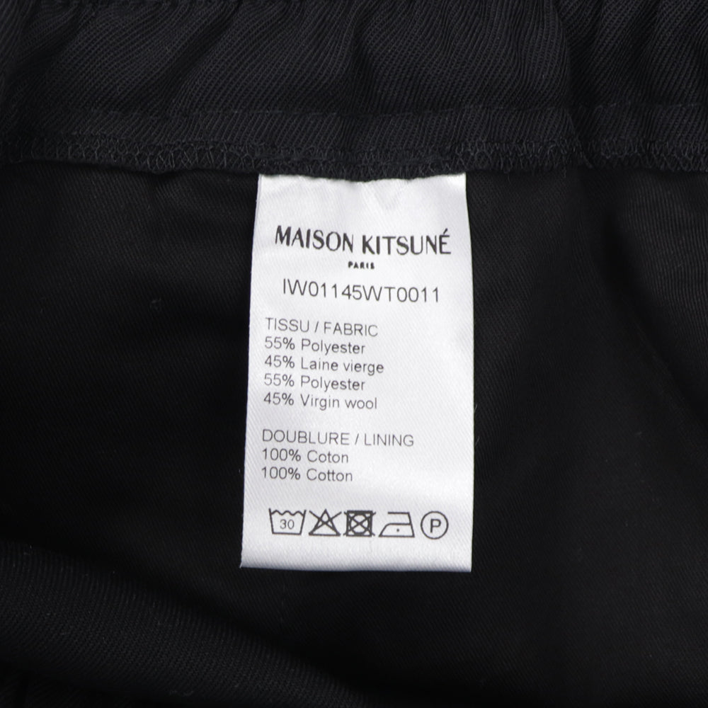 メゾン キツネ ボトムス ロングパンツ ブラック レディース