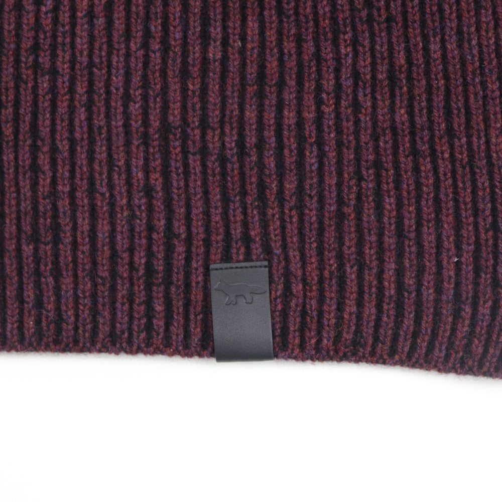 メゾン キツネ ニット ボルドー ウール メンズ