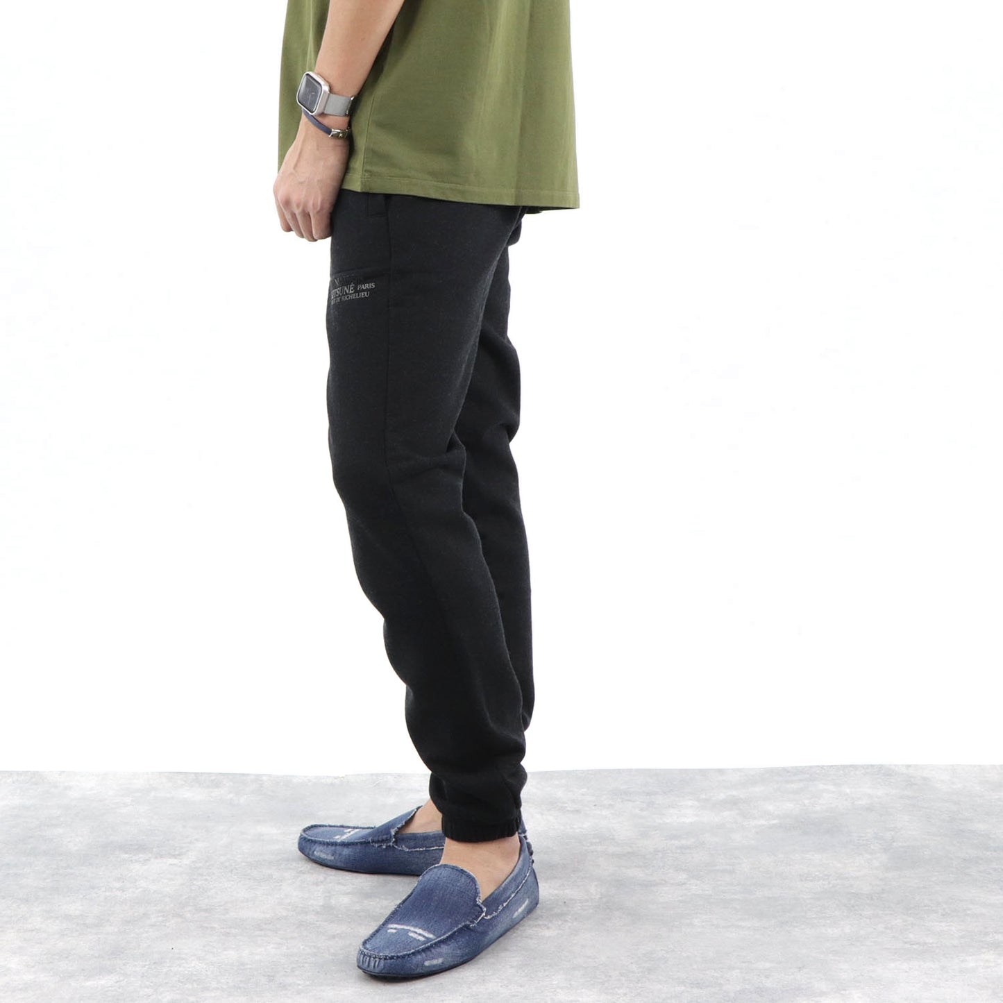 メゾン キツネ ロングパンツ JM01301KM0019 メンズ 黒