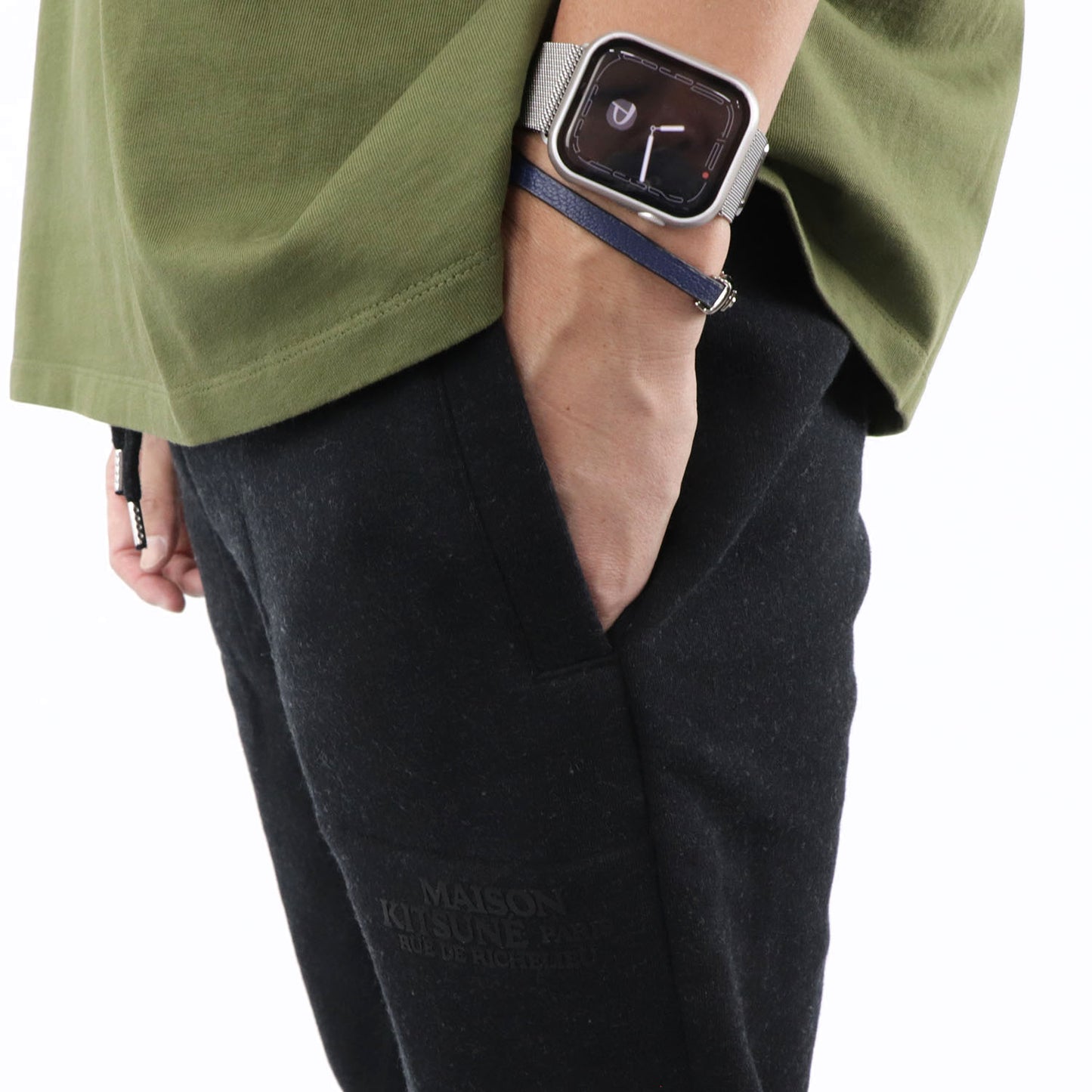 メゾン キツネ ロングパンツ JM01301KM0019 メンズ 黒