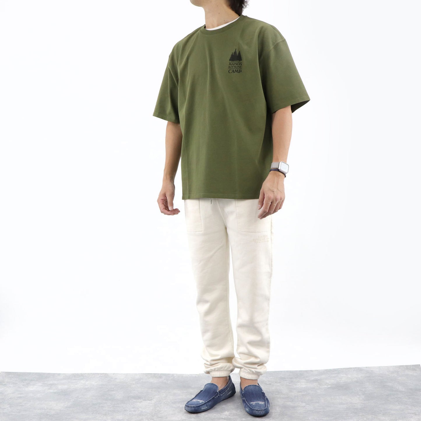 メゾン キツネ ボトムス JM01301KM0019 メンズ ホワイト