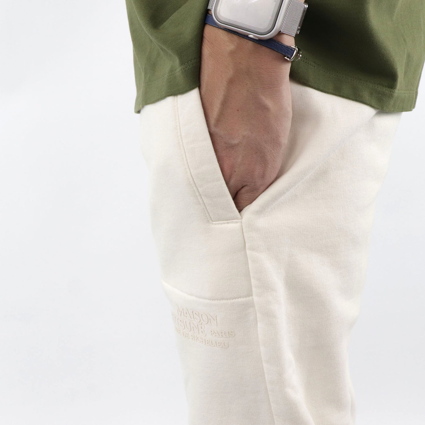 メゾン キツネ ボトムス JM01301KM0019 メンズ ホワイト