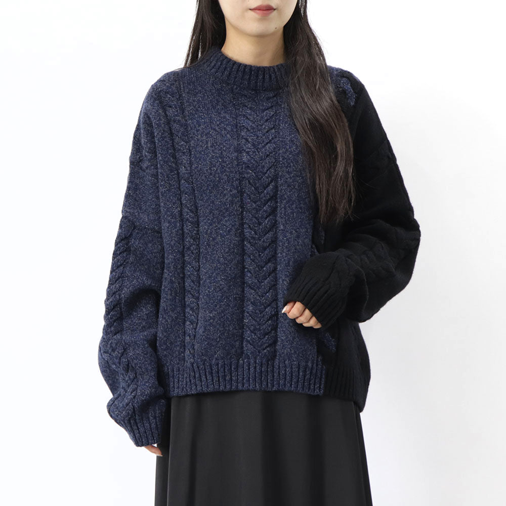 メゾン キツネ ニット  ユニセックス ブルー系 ケーブルニット