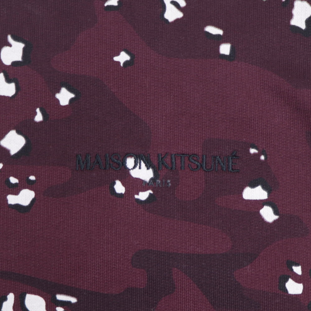 メゾン キツネ ワンピース レディース ボルドー 裏起毛 カモフラ