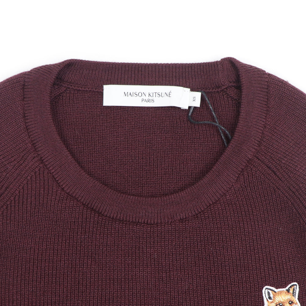 メゾン キツネ ワンピース ニット ウール ボルドー