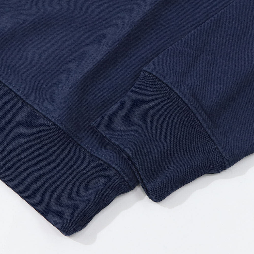 メゾン キツネ MAISON KITSUNE トップス スウェット・トレーナー ユニセックス ブラック ネイビー コットン 刺繍 ワンポイント クルーネック シンプル AM00303KM0001