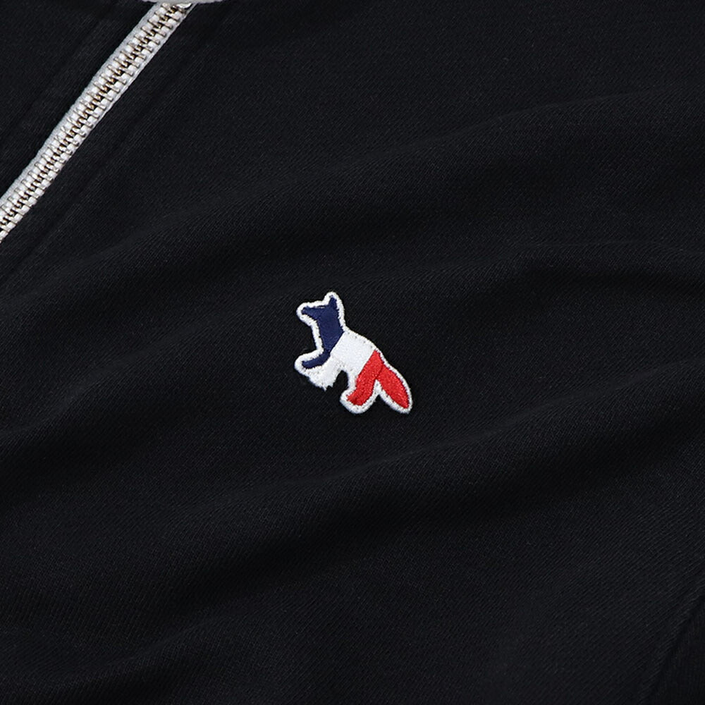 MAISON KITSUNE ジップパーカー Tricolor Fox Patch Hoodie