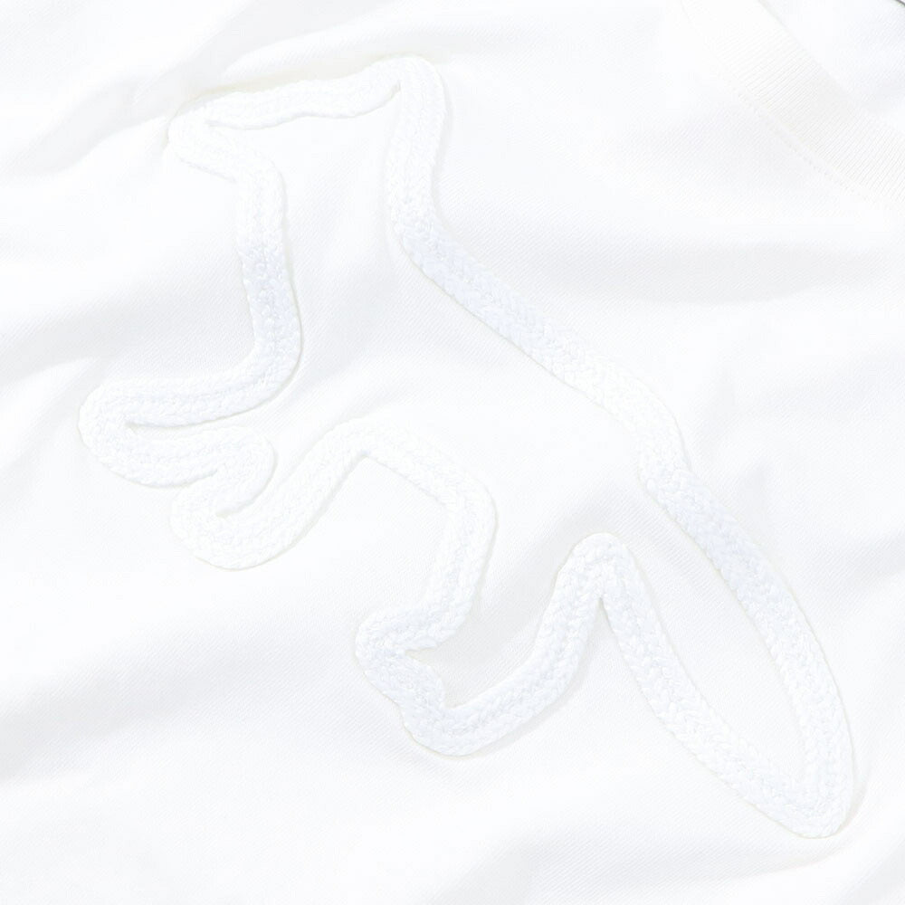 メゾン キツネ MAISON KITSUNE トップス Tシャツ・カットソー メンズ CONTOUR FOX PATCH RELAXED TEE-SHIRT ホワイト フォックスパッチ コットン 無地 ワンポイント 半袖 クールネック 半袖 KM00114KJ0035